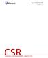 CSR Corporate Social Responsibi lity - Rapport 2016