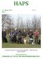 HAPS. 15. årgang 2016 Nr. 1 - Marts. Et udvalg af hunde fra forårets begynderhold stillet fint op til fotografering