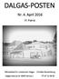 DALGAS-POSTEN. Nr. 4. April 2016. 20. årgang