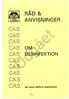 RÅD& ANVISNINGER. j. i i~ CAS CAS CAS CAS CAS CAS CAS CAS CAS. Udgået OM DESINFEKTION CA8. Den centrale afdeling for sygehushygiejne. p1 i?.