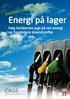 EKSPERIMENTHÆFTE. Energi på lager. Følg forskernes jagt på ren energi og fremtidens brændstoffer. CASE Catalysis for Sustainable Energy