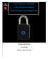 E-PAD Bluetooth hængelås E-PAD Bluetooth padlock E-PAD Bluetooth Vorhängeschloss. Brugervejledning Userguide Bedienungsanleitung