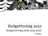 Budgetforslag Budgetoverslag i detaljer