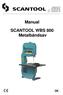 Manual SCANTOOL WBS 800 Metalbåndsav