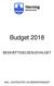 Budget 2018 BESKÆFTIGELSESUDVALGET MÅL, OVERSIGTER OG BEMÆRKNINGER