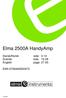 Elma 2500A HandyAmp. Dansk/Norsk side 3-14 Svensk sida English page EAN v :48:33