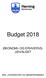 Budget 2018 ØKONOMI- OG ERHVERVS- UDVALGET MÅL, OVERSIGTER OG BEMÆRKNINGER