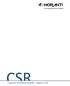CSR. Corporate Social Responsability - Rapport Fordi kundeoplevelse starter i telefonen