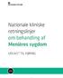 Høringsversion af National klinisk retningslinje for behandling af Menières