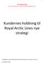 Kundernes holdning til Royal Arctic Lines nye strategi