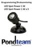 LED Spot Power 1 W LED Spot Power 1 W x 3