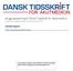 Brugervejledning til Dansk Tidsskrift for Akutmedicin Vejledning til brugeroprettelse og indsendelse af artikel