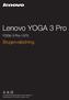 Lenovo YOGA 3 Pro. Brugervejledning. YOGA 3 Pro Læs sikkerhedsoplysningerne og de vigtige tip i vejledningerne, før computer tages i brug.