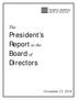 The President s Report to the Board of Directors
